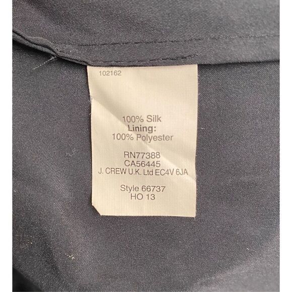 J. Crew Black Mirabelle 100% Silk Chiffon Dress | Size 6 - Picture 4 of 4